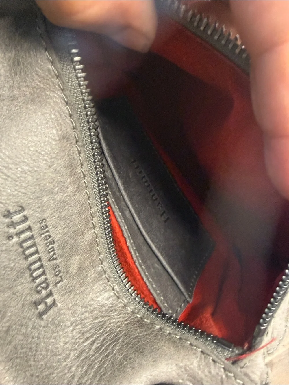 Hammitt Los Angeles Gray Leather Crossbody Bag